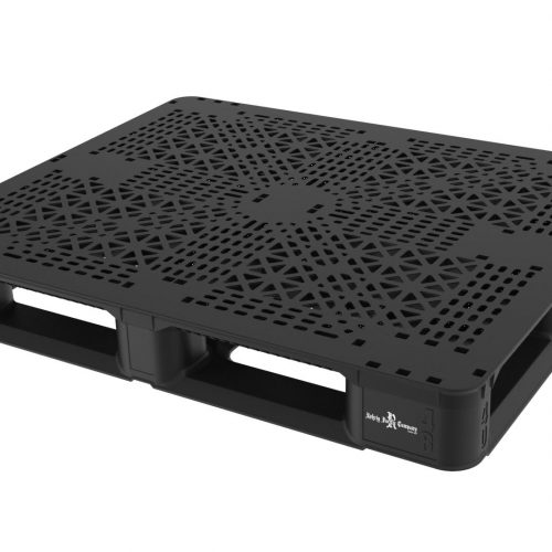 Picture frame bottom rackable stackable plastic pallet