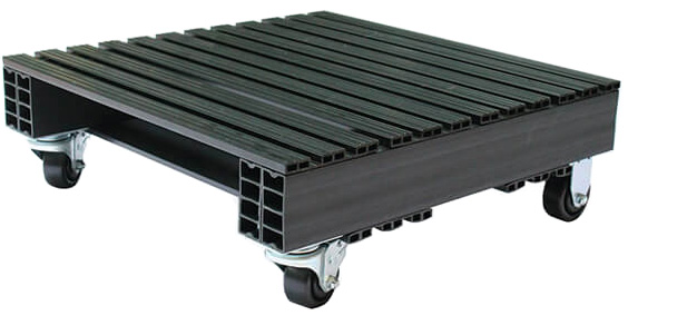Casters on a Plastic Pallet